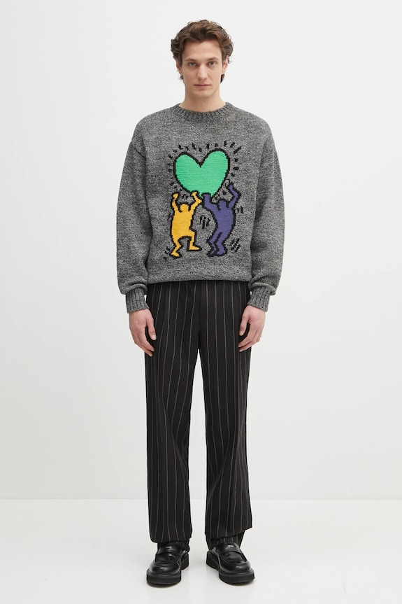 Wacko Maria pantaloni de lână Double Pleated 24FW.WMP.TR21 negru