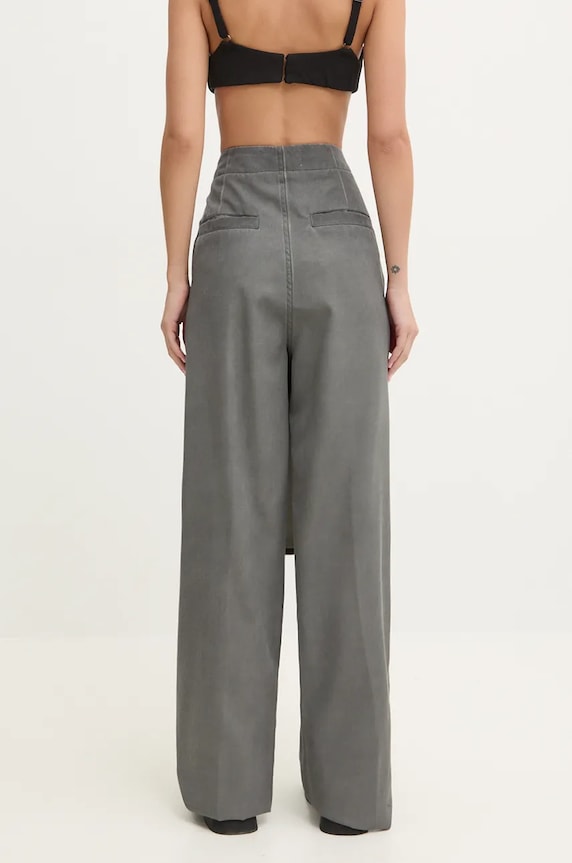 Sunnei wool trousers gray RTWXBOT018