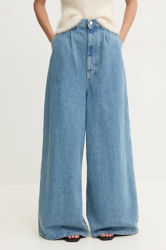 Sunnei jeansy RTWXBOT013 niebieski SS25