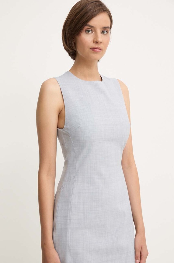 Vlnené šaty Calvin Klein sivá K20K207577