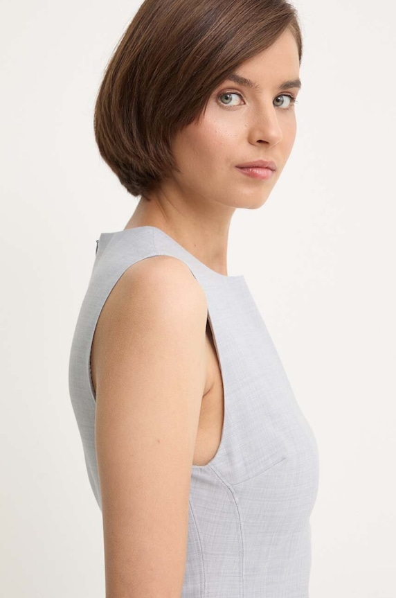 Vlnené šaty Calvin Klein K20K207577 sivá