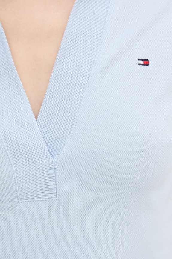Tommy Hilfiger sukienka bawełniana z elastanem WW0WW42567 niebieski