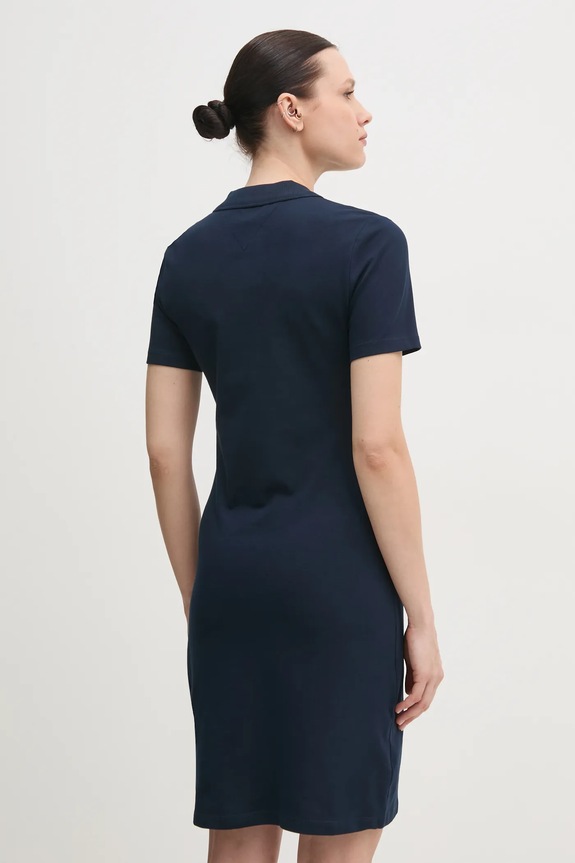 Odzież Tommy Hilfiger sukienka bawełniana z elastanem WW0WW42567 granatowy