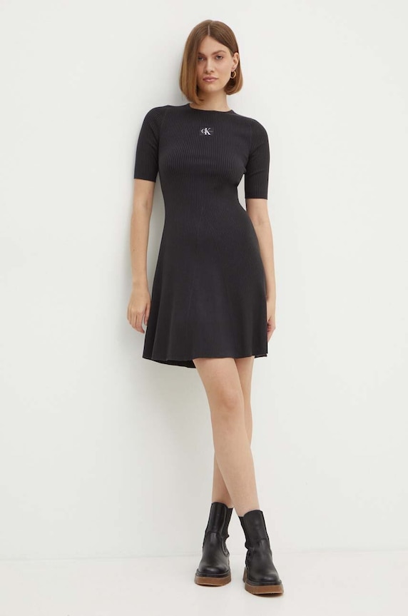 Calvin Klein Jeans sukienka J20J223519 czarny AW24