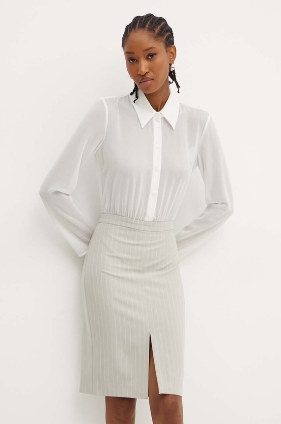 Patrizia Pepe rochie fixat alb 8A1399.A457