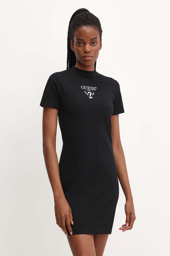 Φόρεμα Guess COLETTE casual μαύρο V4YK02.KCDH1