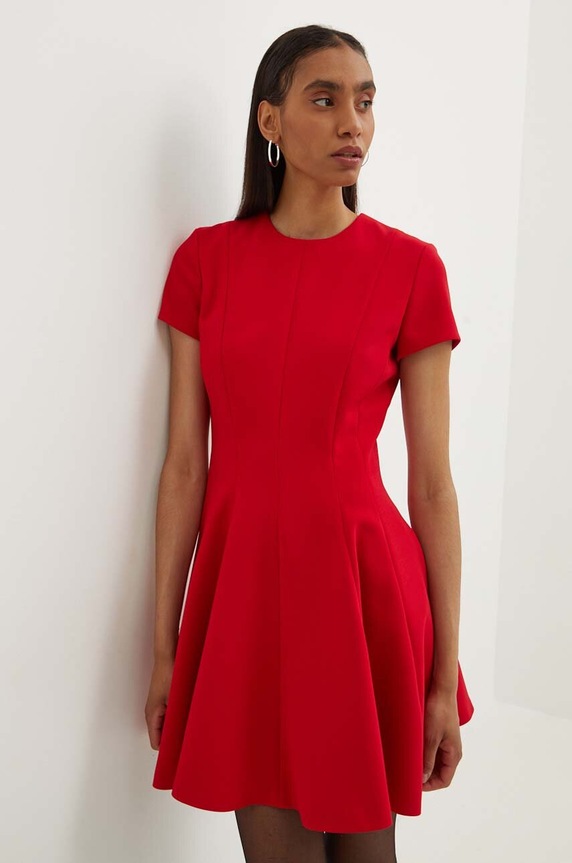 MSGM sukienka 3741MDA04.247621 czerwony AW24