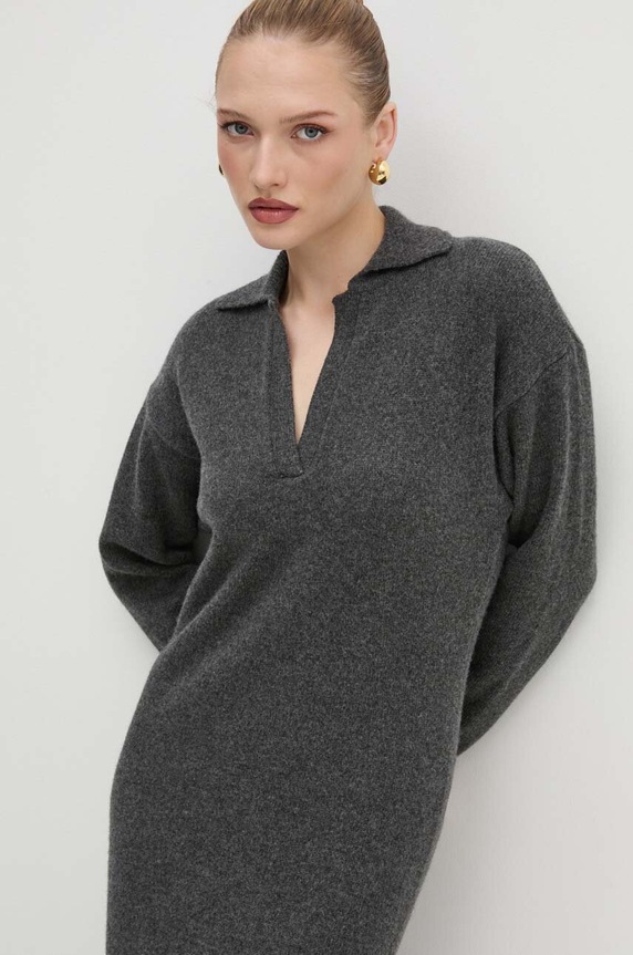 Μάλλινο φόρεμα Pinko γκρί 104064.A1CH