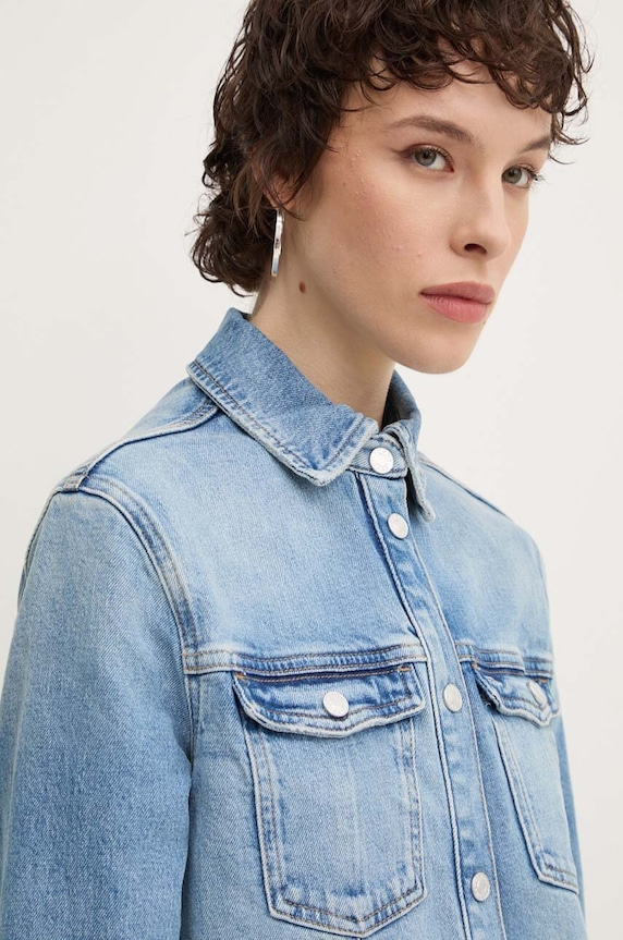Rifľové šaty Tommy Jeans modrá DW0DW18709