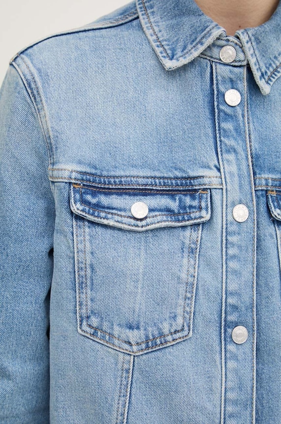 Rifľové šaty Tommy Jeans DW0DW18709 modrá