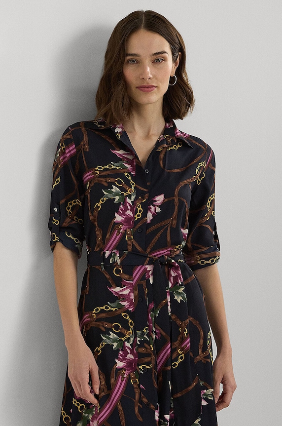 Odzież Lauren Ralph Lauren sukienka 200940188 granatowy