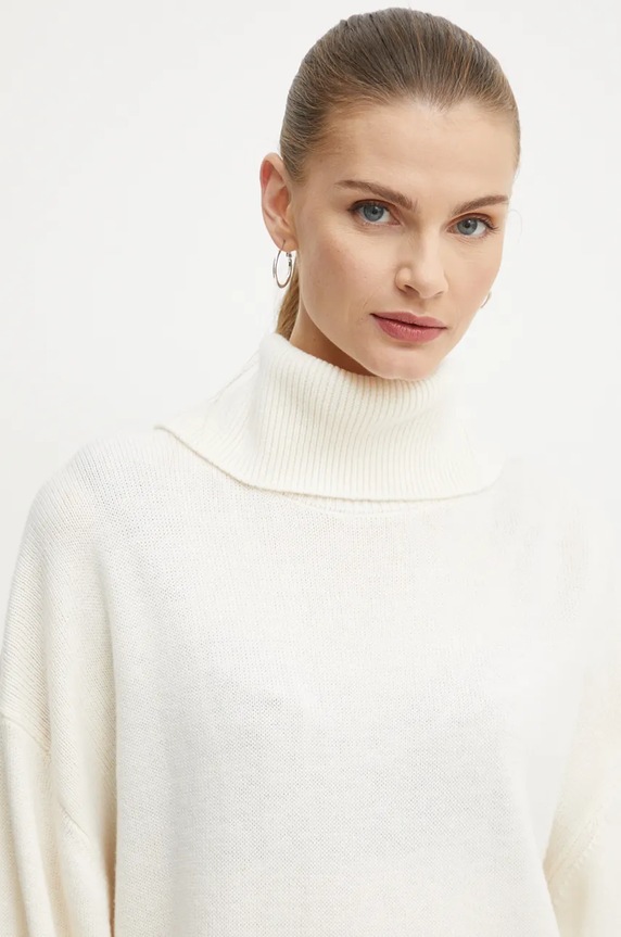 Pinko sweter wełniany beżowy 104312.A26I