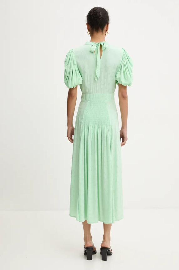Ruházat Rotate ruha Midi Puff Sleeve Dress 1127662981 zöld