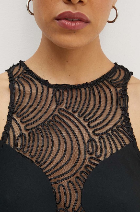 Šaty Rotate Stretchy Mini Dress 112913100 čierna