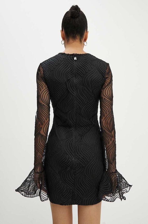 Oblečení Šaty Rotate Shiny Mini Flounce Dress 112947100 černá