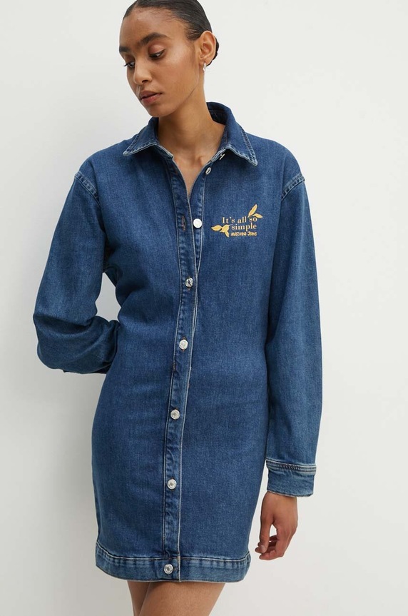 Traper haljina Moschino Jeans print plava 0404.8223