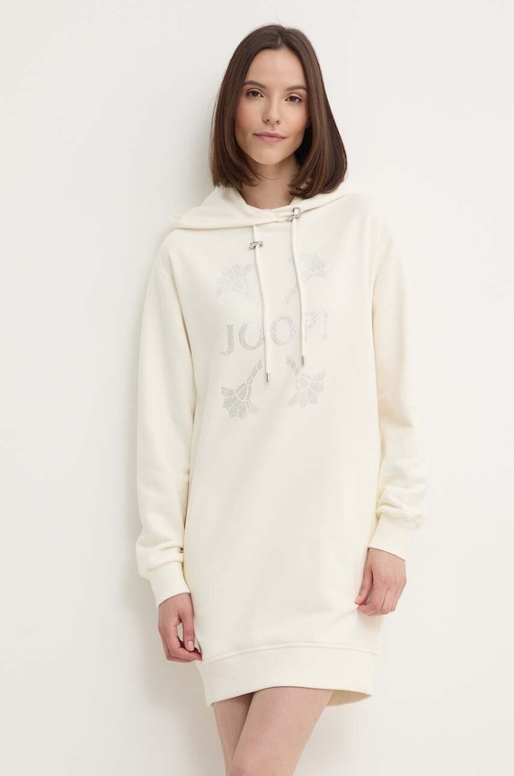 Joop! sukienka bawełniana casual beżowy 30042821