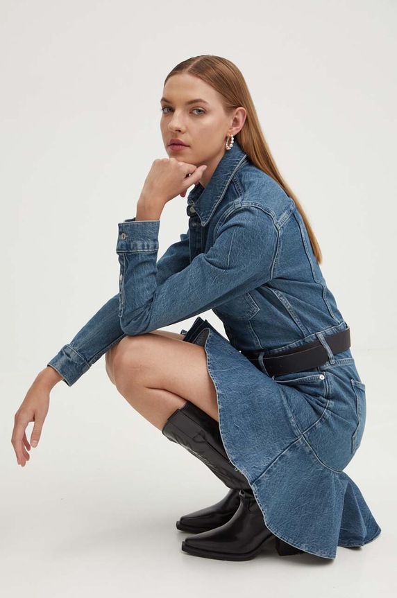 Φόρεμα τζιν Karl Lagerfeld Jeans 245J1302 μπλε AW24