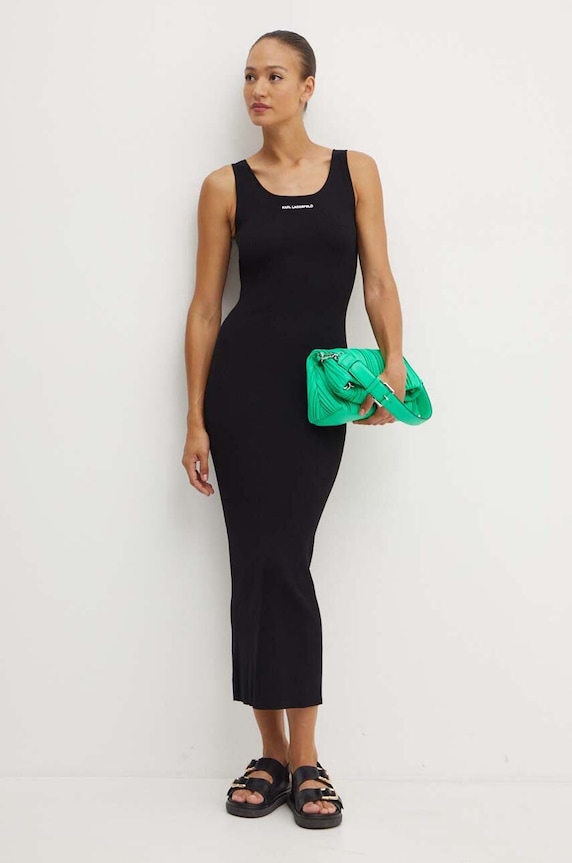 Karl Lagerfeld sukienka 245W1332 czarny AW24