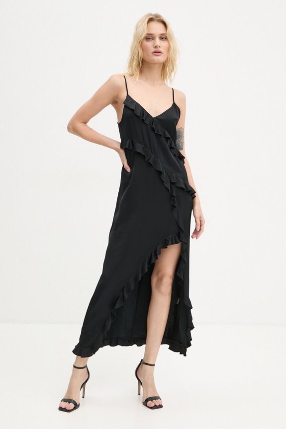 Šaty The Kooples maxi černá FROB29035K