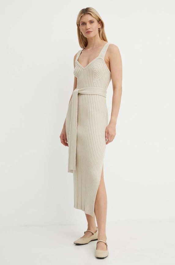 Šaty By Malene Birger HONEYA maxi béžová Q72447002