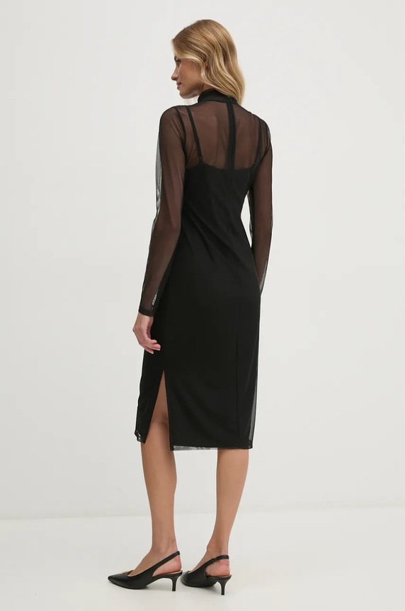 Dkny sukienka z elastanem czarny P4HD7XSG