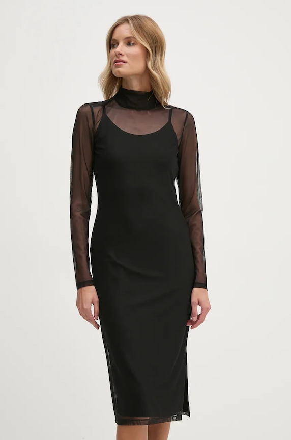 Odzież Dkny sukienka P4HD7XSG czarny