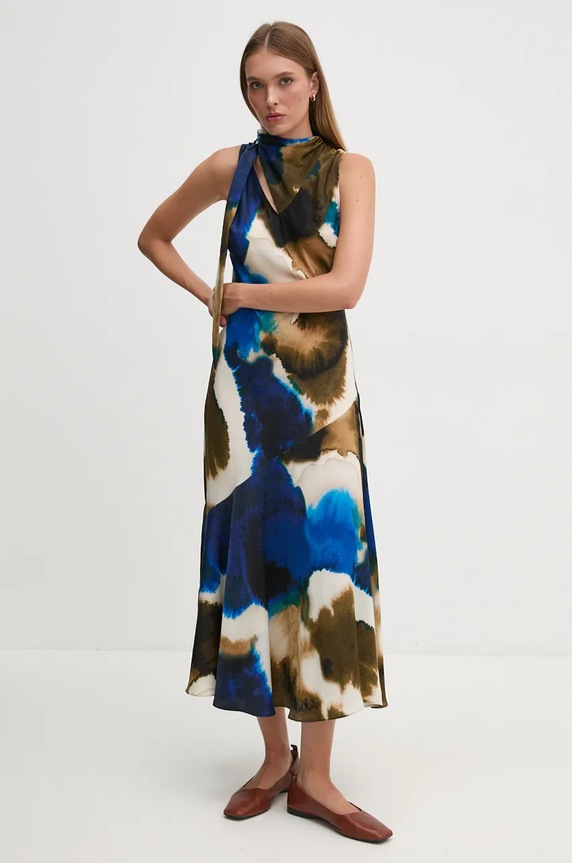 Dkny sukienka rozkloszowany multicolor P4GBNU84