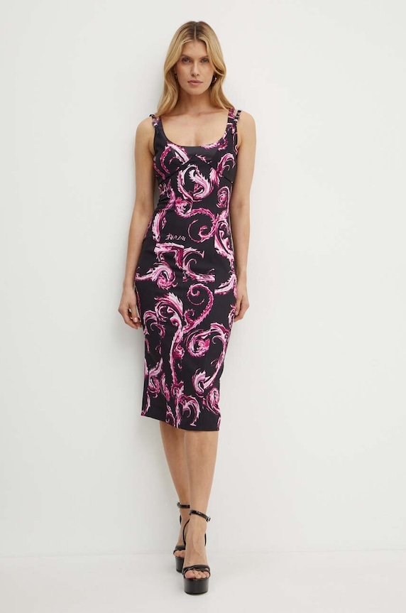 Haljina Versace Jeans Couture 77HAO919.NS515 crna AW24