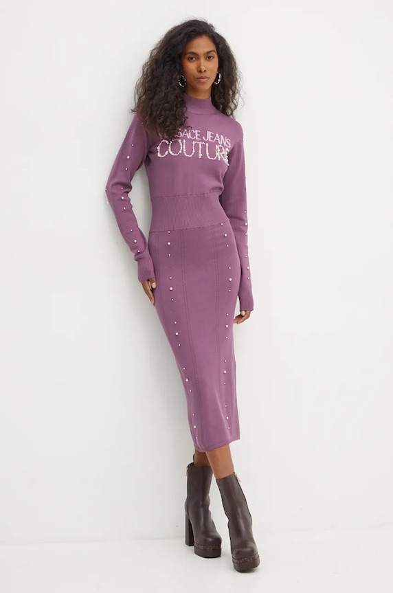 Versace Jeans Couture ruha 77HAOM11.CMN60 lila AW24