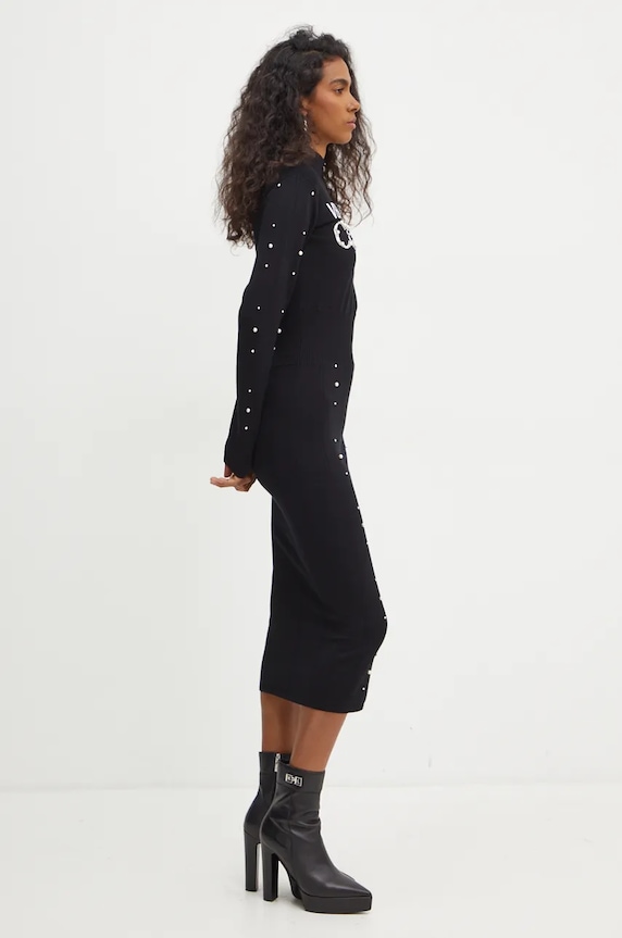 Šaty Versace Jeans Couture 77HAOM11.CMN60 čierna AW24
