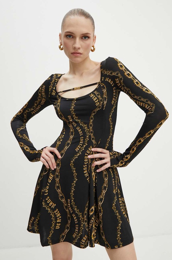 Versace Jeans Couture rochie mini negru 77HAO922.JS416