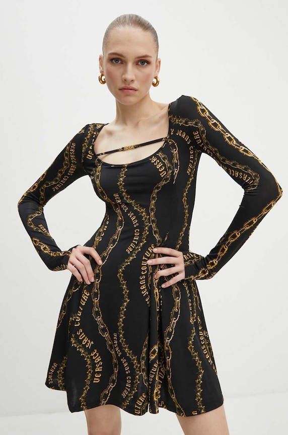 Versace Jeans Couture rochie mini negru 77HAO922.JS416