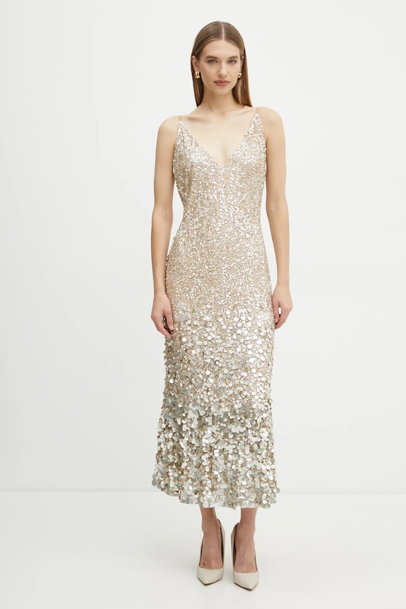 Luisa Spagnoli sukienka 541561 beżowy AW24
