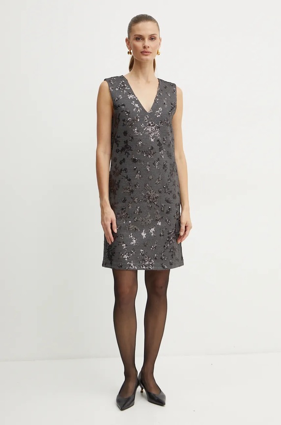 Weekend Max Mara sukienka 2425626022600 szary AW24