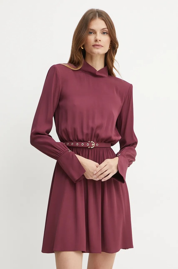 Patrizia Pepe sukienka casual bordowy 2A2844.A509