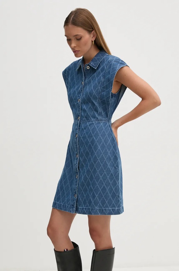 Rifľové šaty Pepe Jeans CHEY rifľovina modrá PL953554
