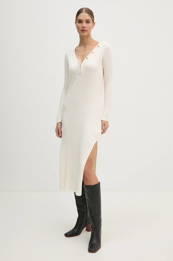 Pepe Jeans sukienka IZABEL DRESS casual beżowy PL953586