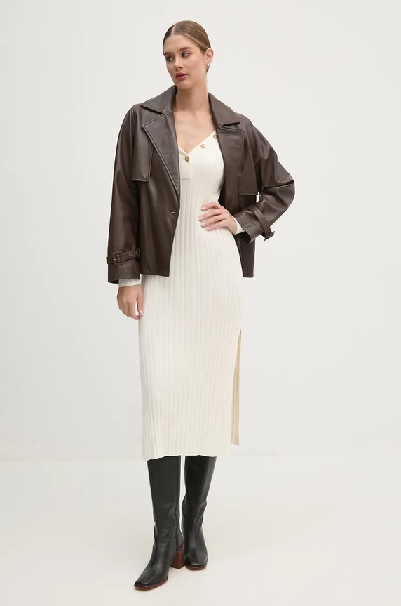 Pepe Jeans sukienka IZABEL DRESS PL953586 beżowy AW24