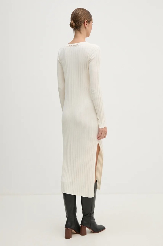 Odzież Pepe Jeans sukienka IZABEL DRESS PL953586 beżowy