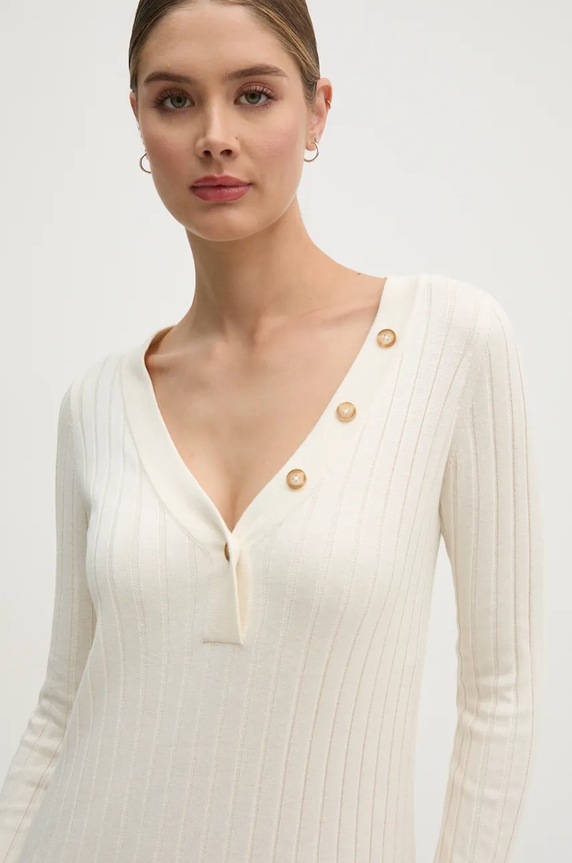 Pepe Jeans sukienka IZABEL DRESS PL953586 beżowy