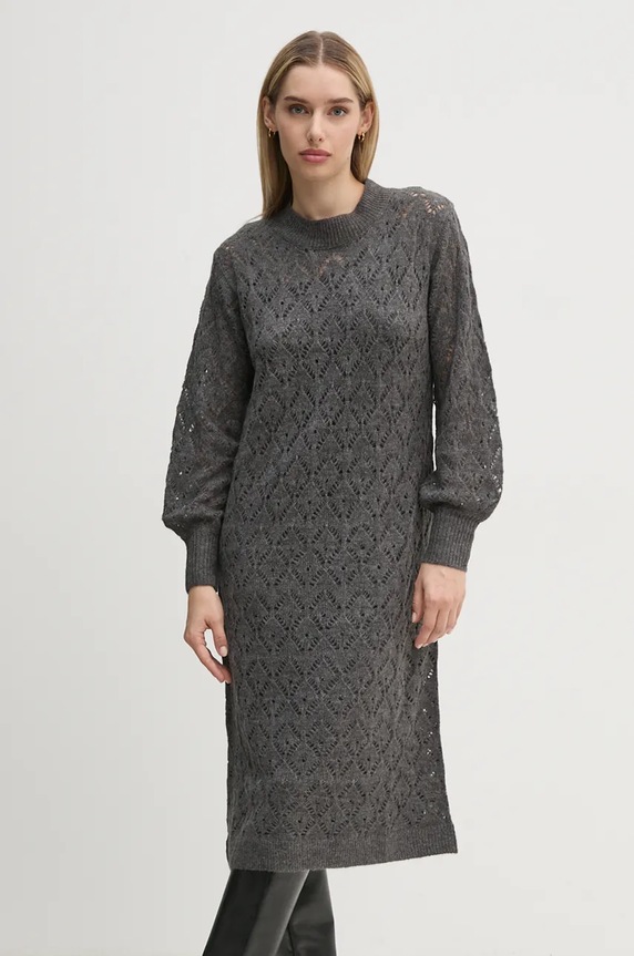 Šaty Pepe Jeans HAILEY DRESS viskóza sivá PL953588