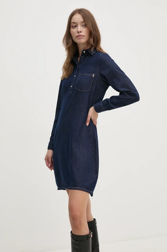 Φόρεμα τζιν Pepe Jeans REGULAR PULL-OVER DRESS PL953628BC3 σκούρο μπλε AW24