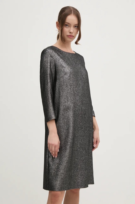 Μάλλινο φόρεμα Joop! εμπριμέ μαύρο 30043456