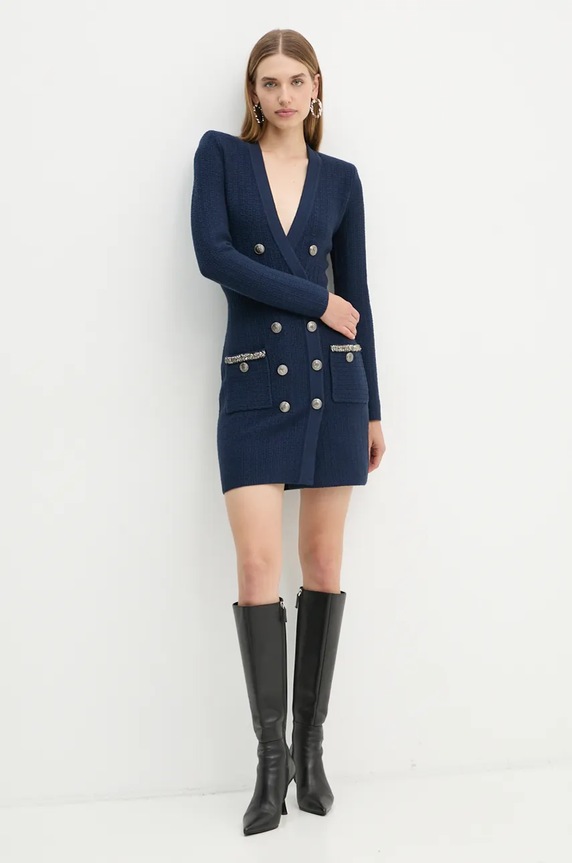 Elisabetta Franchi vestito con aggiunta di lana AM27S47E2 blu navy AW24