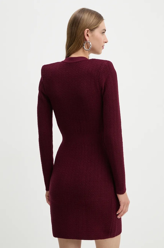 Ρούχα Φόρεμα από μείγμα μαλλιού Elisabetta Franchi AM27S47E2 μπορντό