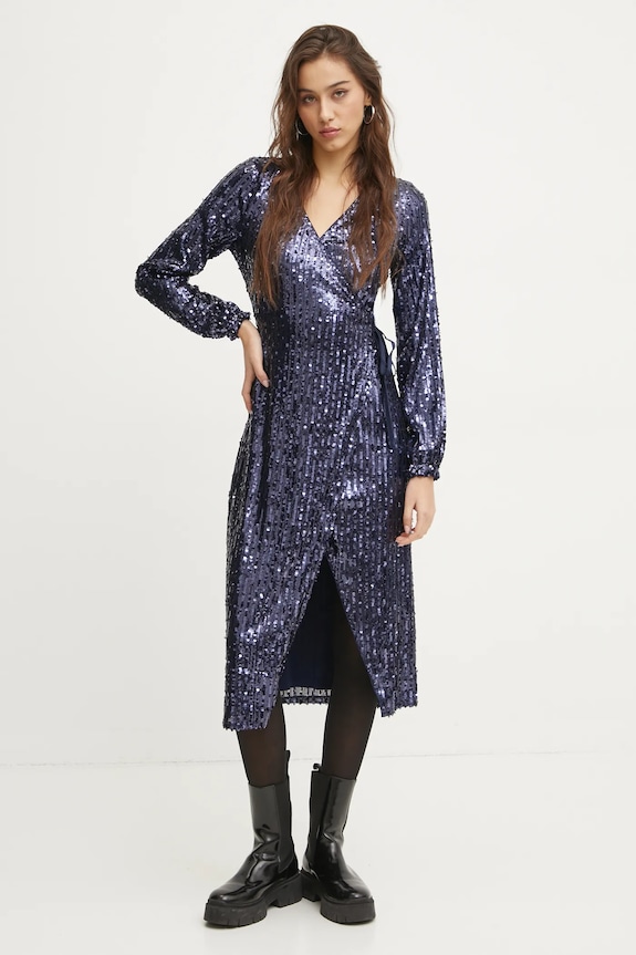 Haljina Superdry pletivo mornarsko plava W8011701A.GOU