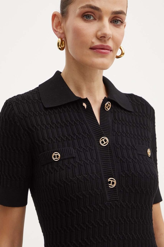 Twinset sukienka czarny 242TP3343