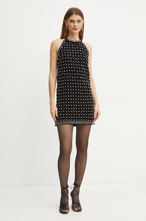Zamatové šaty Twinset 242TT2241 čierna AW24