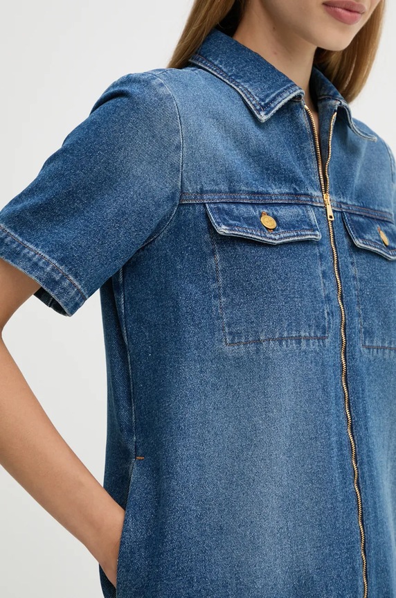 A.P.C. rochie din denim robe amanda COGZU.F35104 albastru